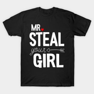 Mr Steal Your Girl Valentines Day Funny V-Day Boys Kids T-Shirt